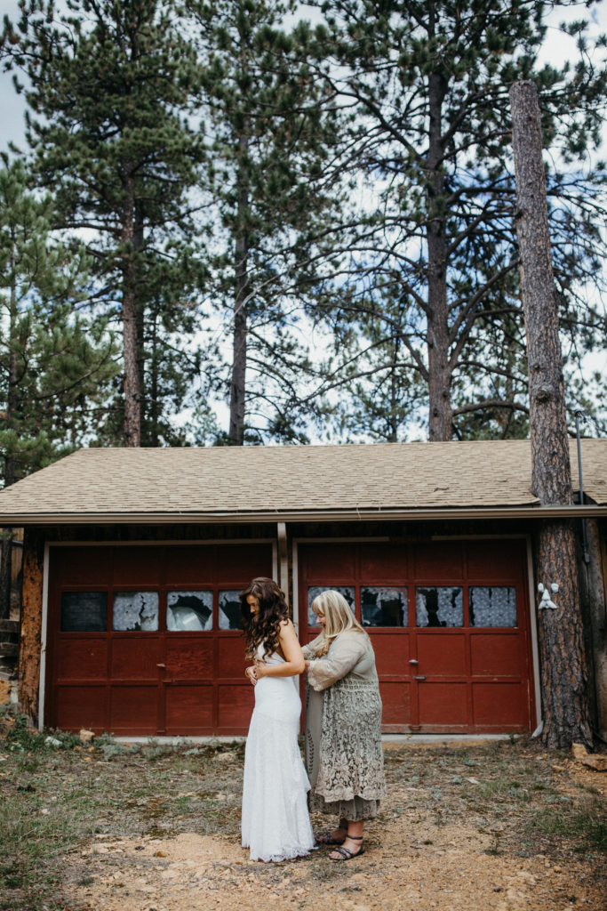 Mother daughter wedding day